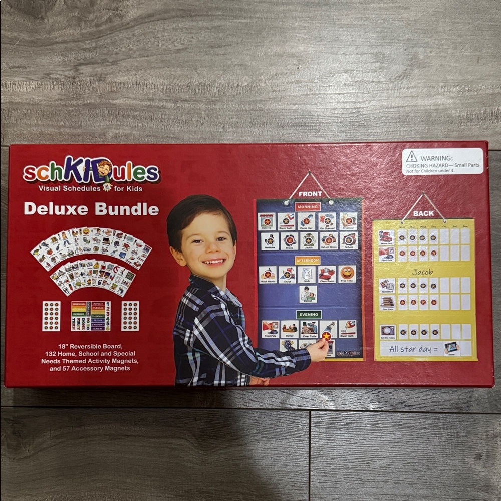 Deluxe Bundle Visual Schedule for Kids - Red
